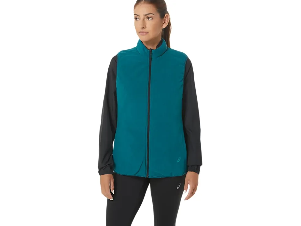 New ASICS REVERSE INSULATED VEST Performance Black/Velvet Pine