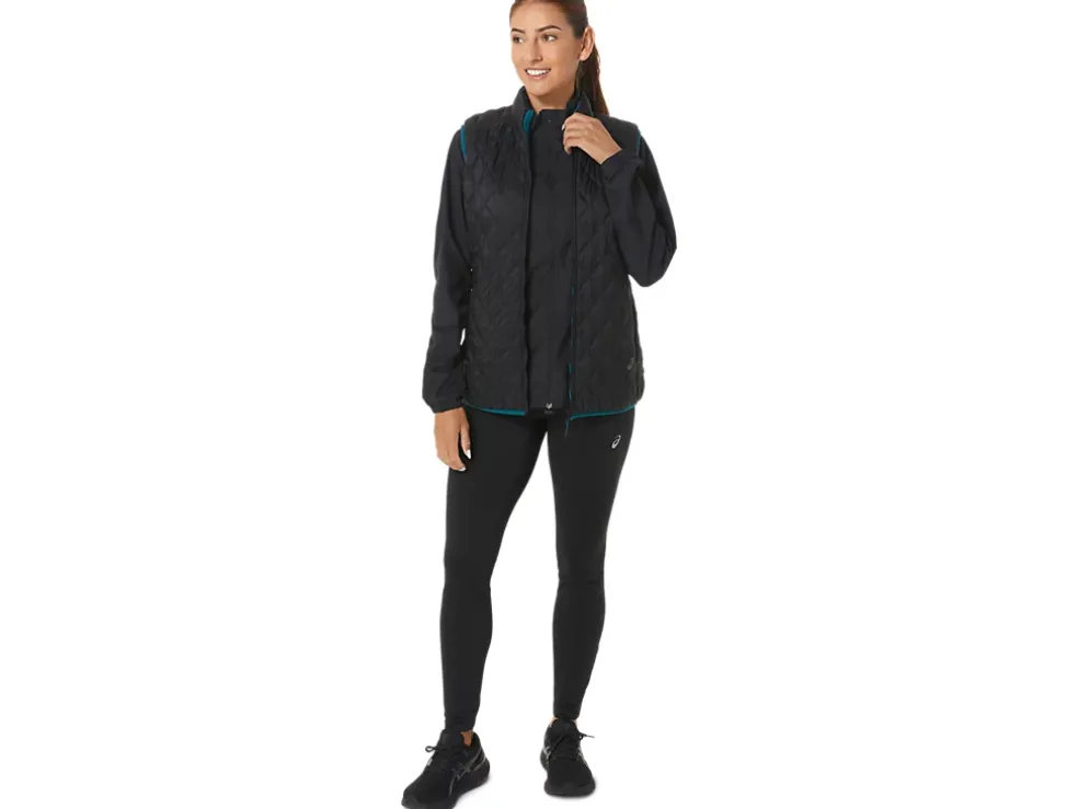 New ASICS REVERSE INSULATED VEST Performance Black/Velvet Pine