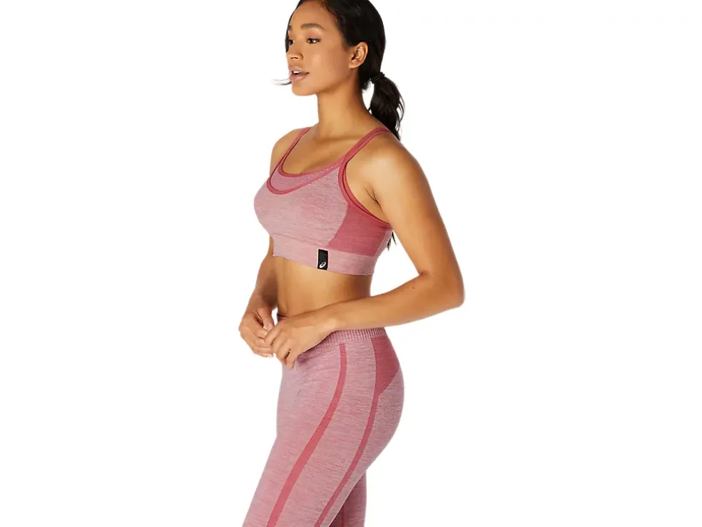 New ASICS REVERSIBLE SEAMLESS BRA Smokey Rose