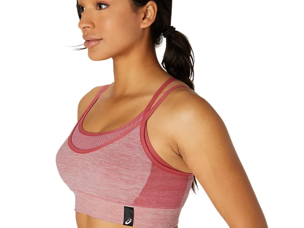 New ASICS REVERSIBLE SEAMLESS BRA Smokey Rose