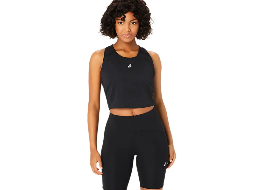 Online ASICS ROAD CROP TOP Performance Black