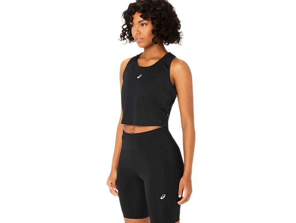 Online ASICS ROAD CROP TOP Performance Black