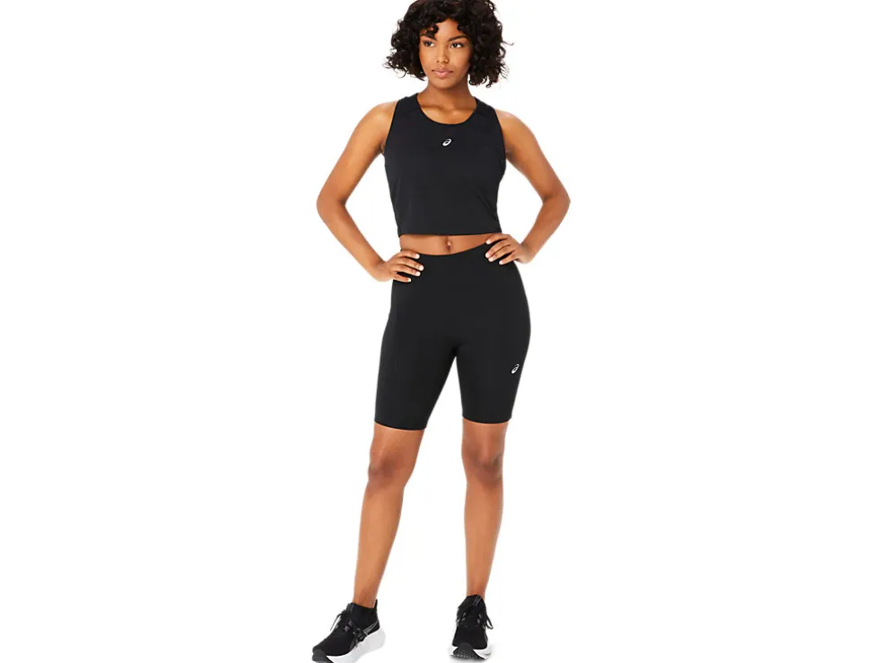 Online ASICS ROAD CROP TOP Performance Black