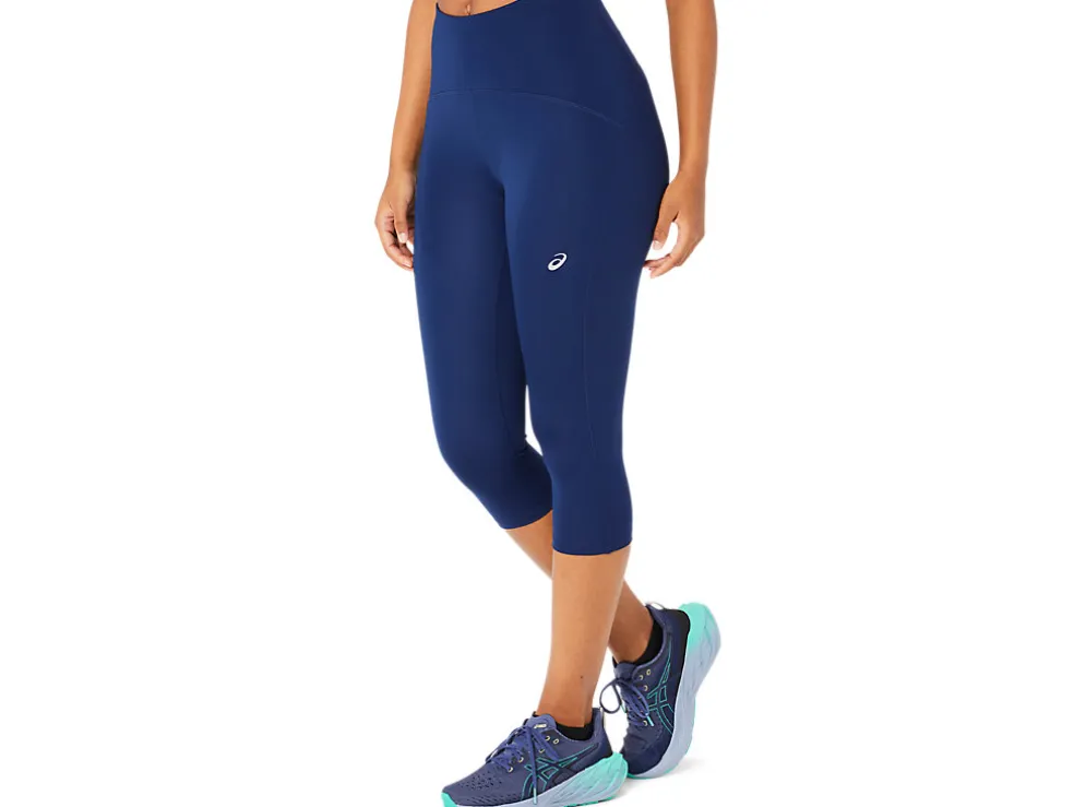 Outlet ASICS ROAD HIGH WAIST CAPRI TIGHT Blue Expanse