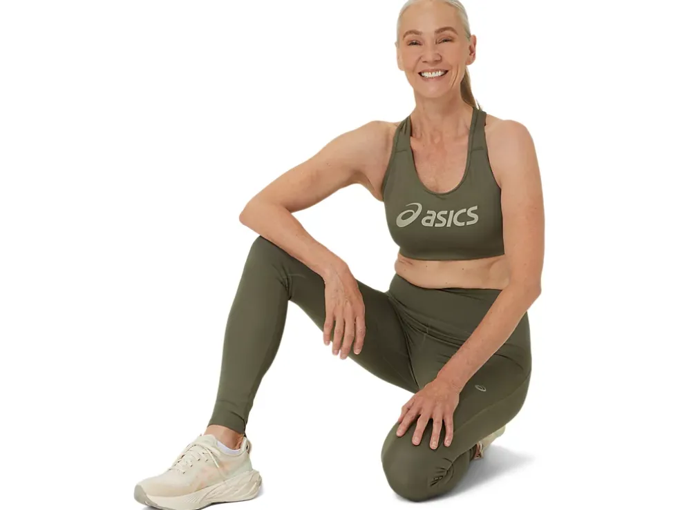 Store ASICS ROAD HIGH WAIST TIGHT Mantle Green