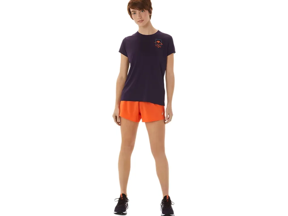 Discount ASICS ROAD 3.5IN SHORT Nova Orange