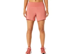 Cheap ASICS ROAD 2-N-1 5.5IN SHORT Light Garnet/Brisket Red