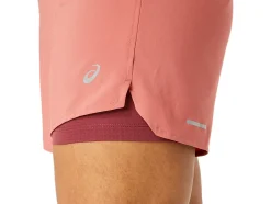 Cheap ASICS ROAD 2-N-1 5.5IN SHORT Light Garnet/Brisket Red