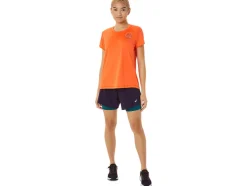 New ASICS ROAD 2-N-1 5.5IN SHORT Night Shade/Velvet Pine
