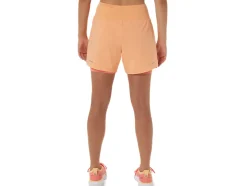 Best ASICS ROAD 2-N-1 5.5IN SHORT Summer Dune/Papaya