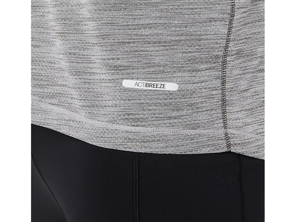 Best Sale ASICS ROAD SHORT SLEEVE TOP Piedmont Grey/Dark Grey