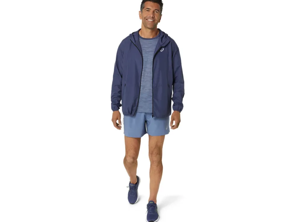 Clearance ASICS ROAD SHORT SLEEVE TOP Denim Blue/Thunder Blue