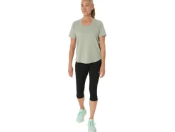Best Sale ASICS ROAD V-NECK SHORT SLEEVE TOP Olive Grey