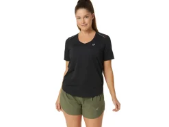 Store ASICS ROAD V-NECK SHORT SLEEVE TOP Performance Black