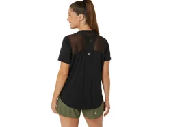 Store ASICS ROAD V-NECK SHORT SLEEVE TOP Performance Black