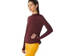 New ASICS RUNKOYO MOCK NECK LONG SLEEVE TOP Deep Mars