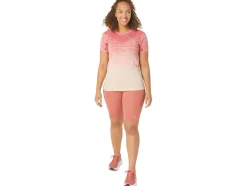 Outlet ASICS SEAMLESS SHORT SLEEVE TOP Pale Apricot/Light Garnet