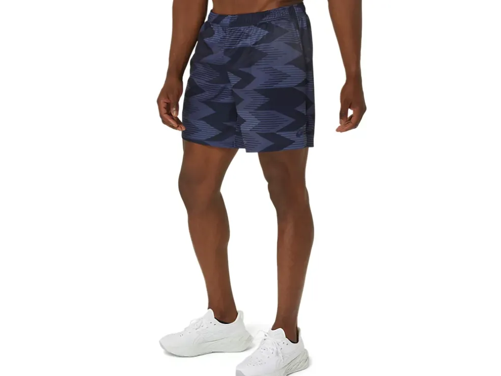 Shop ASICS SEASONAL ALL OVER PRINT 7IN SHORTS Midnight