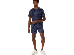 Discount ASICS SEASONAL ALL OVER PRINT SHORT SLEEVE TOP Midnight