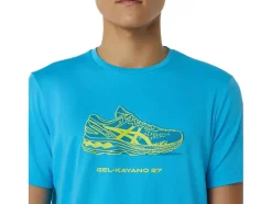 New ASICS SHOE GRAPHIC SHORT SLEEVE TEE Digital Aqua