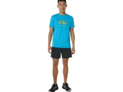 New ASICS SHOE GRAPHIC SHORT SLEEVE TEE Digital Aqua