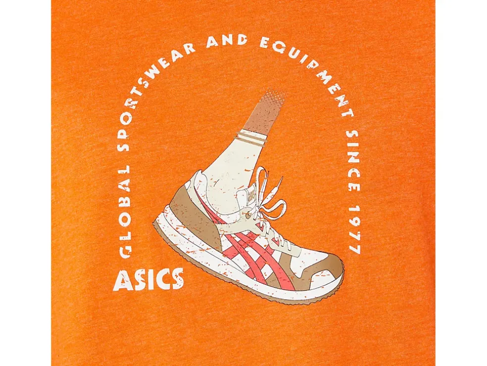 Best Sale ASICS SHORT SLEEVE 1977 GLOBAL SPORTSWEAR TEE Marigold Heather