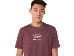 Fashion ASICS SHORT SLEEVE RUN CLUB TEE Deep Mars Heather