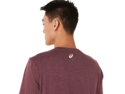 Fashion ASICS SHORT SLEEVE RUN CLUB TEE Deep Mars Heather