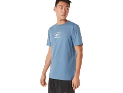 Fashion ASICS SHORT SLEEVE RUN CLUB TEE Storm Blue