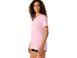 Cheap ASICS SHORT SLEEVE EST 1977 V-NECK TEE Pink Salt