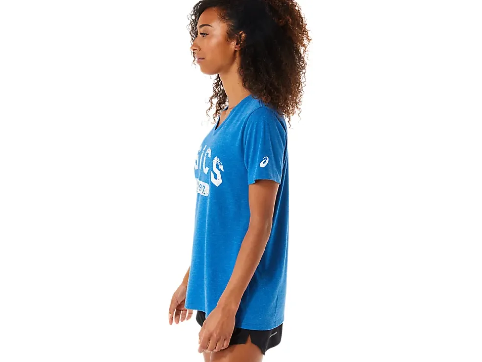 Flash Sale ASICS SHORT SLEEVE EST 1977 V-NECK TEE Lake Drive