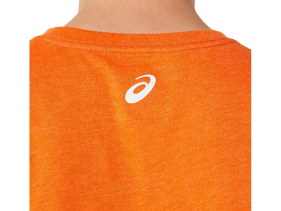 Shop ASICS SHORT SLEEVE PROPERTY OF SPORTS TEE Marigold Orange Heather