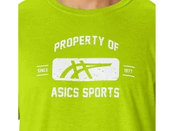 Hot ASICS SHORT SLEEVE PROPERTY OF SPORTS TEE Lime Zest