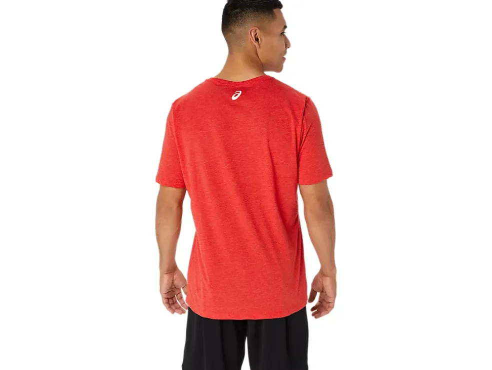 Hot ASICS SHORT SLEEVE PROPERTY OF SPORTS TEE Classic Red Heather