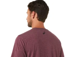 Online ASICS SHORT SLEEVE RISE SLOGAN TEE Deep Mars Heather