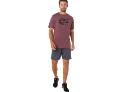 Online ASICS SHORT SLEEVE RISE SLOGAN TEE Deep Mars Heather