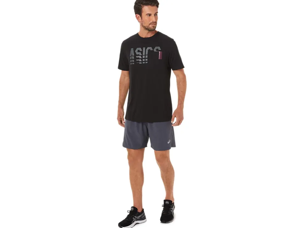 Flash Sale ASICS SHORT SLEEVE STRIPED POCKET TEE Performance Black