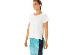 New ASICS SIDE SLIT SHORT SLEEVE TOP Cream