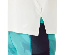 New ASICS SIDE SLIT SHORT SLEEVE TOP Cream