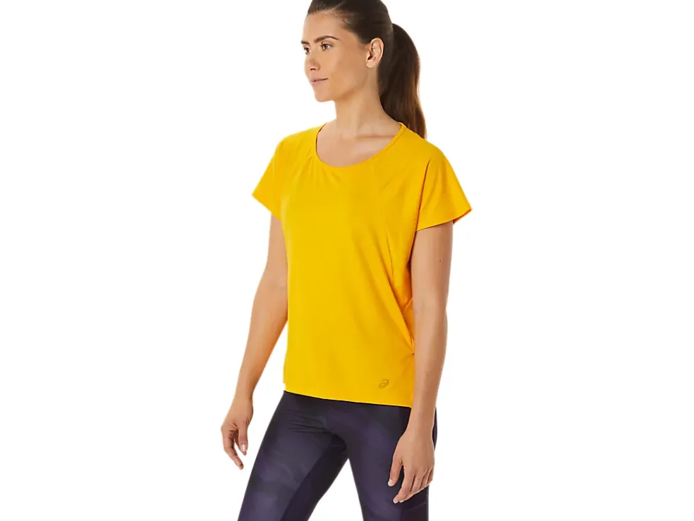 Online ASICS SIDE SLIT SHORT SLEEVE TOP Sunflower