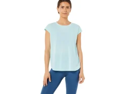 Sale ASICS SLIT SHORT SLEEVE TOP Clear Blue