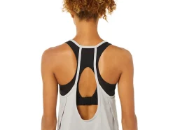 Clearance ASICS SLIT SLEEVELESS TOP Oyster Grey