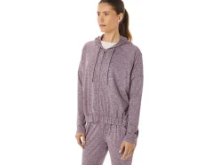 Sale ASICS SOFT STRETCH KNIT FULL ZIP HOODIE Deep Mars Heather