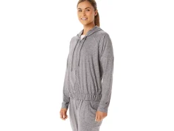 Online ASICS SOFT STRETCH KNIT FULL ZIP HOODIE Smoke Shadow Heather