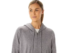 Online ASICS SOFT STRETCH KNIT FULL ZIP HOODIE Smoke Shadow Heather