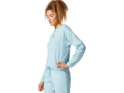 Cheap ASICS SOFT STRETCH SWEAT TOP Smoke Blue