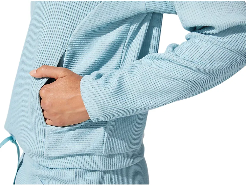 Cheap ASICS SOFT STRETCH SWEAT TOP Smoke Blue