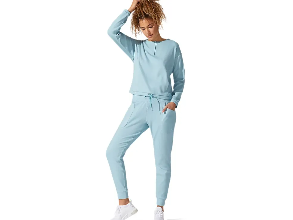 Cheap ASICS SOFT STRETCH SWEAT TOP Smoke Blue