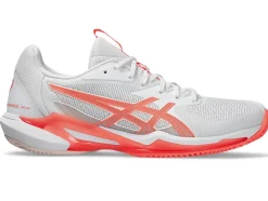 Best Sale ASICS SOLUTION SPEED FF 3 CLAY White/Sun Coral