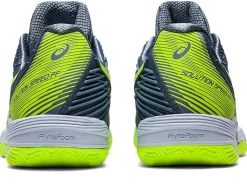 Cheap ASICS SOLUTION SPEED FF 2 CLAY Steel Blue/Hazard Green